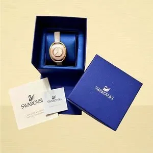 Swarovski Crystal Crystalline Oval Rose Gold Tone Watch 5158544 Preowned 5158544 Swarovski Crystalline Oval Rose Gold Tone Watch main image 2